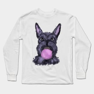 Watercolor scottish terrier Long Sleeve T-Shirt